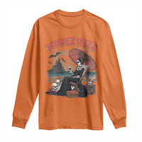 Gothic Summerween Long Sleeve Shirt Spooky Summer Halloween Horror Character - Wonder Print Shop
