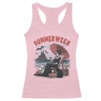 Gothic Summerween Racerback Tank Top Spooky Summer Halloween Horror Character - Wonder Print Shop