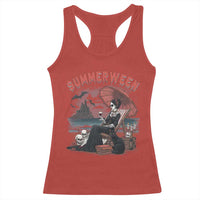 Gothic Summerween Racerback Tank Top Spooky Summer Halloween Horror Character - Wonder Print Shop