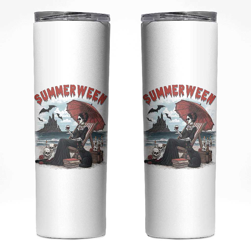 Gothic Summerween Skinny Tumbler Spooky Summer Halloween Horror Character - Wonder Print Shop