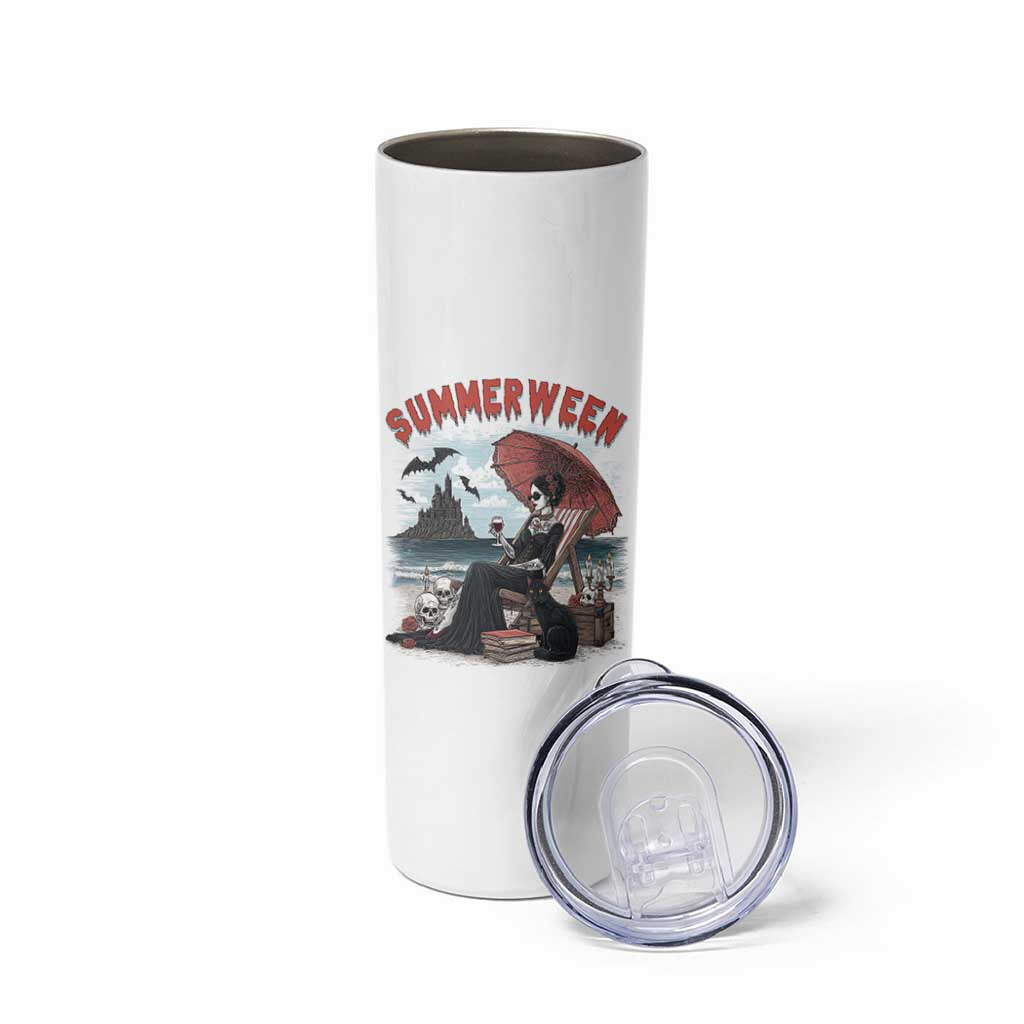 Gothic Summerween Skinny Tumbler Spooky Summer Halloween Horror Character - Wonder Print Shop