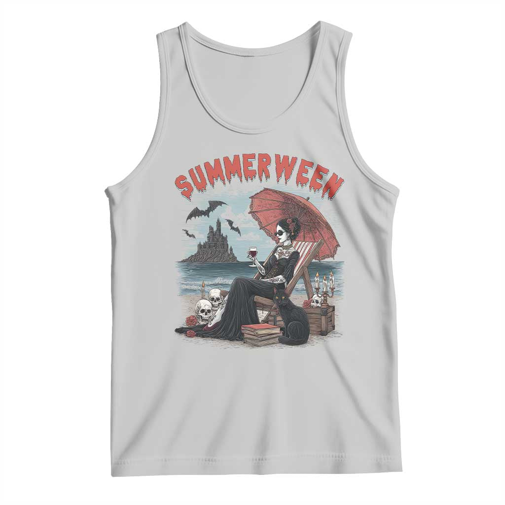 Gothic Summerween Tank Top Spooky Summer Halloween Horror Character - Wonder Print Shop
