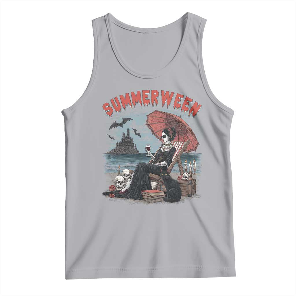 Gothic Summerween Tank Top Spooky Summer Halloween Horror Character - Wonder Print Shop