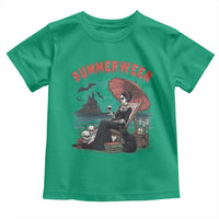 Gothic Summerween Toddler T Shirt Spooky Summer Halloween Horror Character - Wonder Print Shop