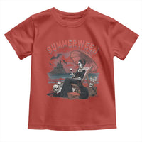 Gothic Summerween Toddler T Shirt Spooky Summer Halloween Horror Character - Wonder Print Shop