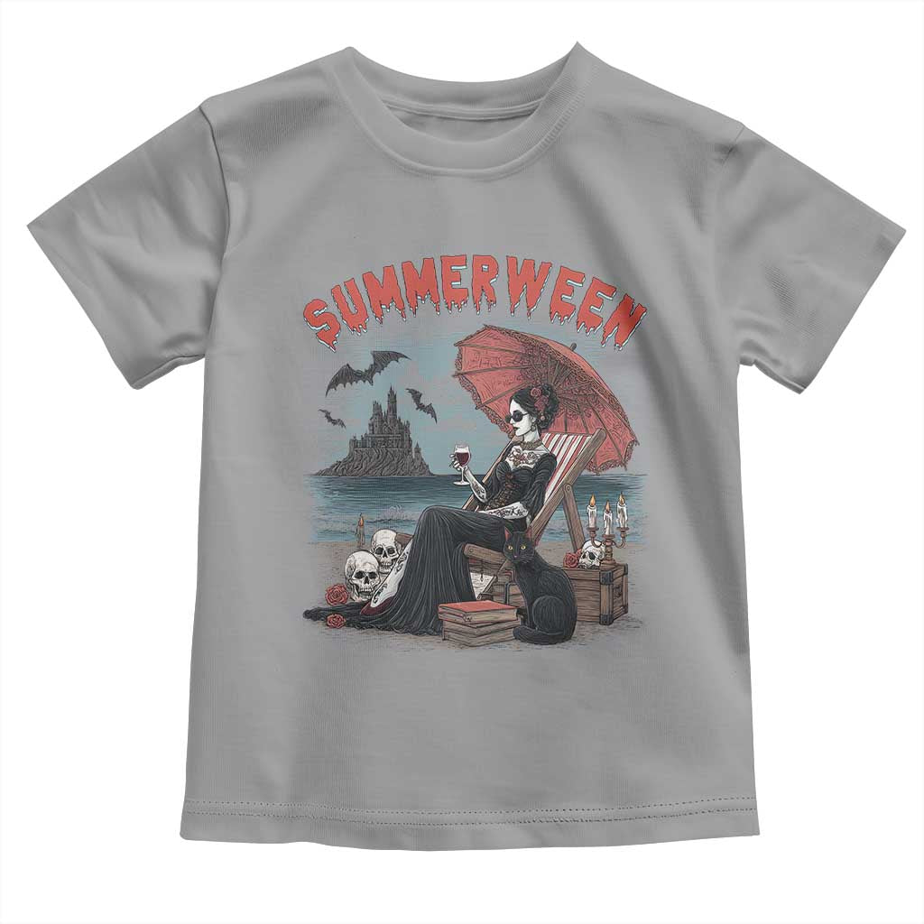 Gothic Summerween Toddler T Shirt Spooky Summer Halloween Horror Character - Wonder Print Shop