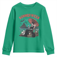 Gothic Summerween Youth Sweatshirt Spooky Summer Halloween Horror Character - Wonder Print Shop