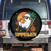 Tropical Summerween Boo Sheet Spare Tire Cover Funny Ghost Halloween Summer Beach Vibes - Wonder Print Shop