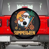 Tropical Summerween Boo Sheet Spare Tire Cover Funny Ghost Halloween Summer Beach Vibes - Wonder Print Shop