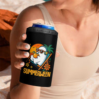 Tropical Summerween Boo Sheet 4 in 1 Can Cooler Tumbler Funny Ghost Halloween Summer Beach Vibes - Wonder Print Shop