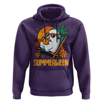 Tropical Summerween Boo Sheet Hoodie Funny Ghost Halloween Summer Beach Vibes - Wonder Print Shop