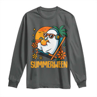 Tropical Summerween Boo Sheet Long Sleeve Shirt Funny Ghost Halloween Summer Beach Vibes - Wonder Print Shop
