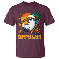 Tropical Summerween Boo Sheet T Shirt Funny Ghost Halloween Summer Beach Vibes - Wonder Print Shop