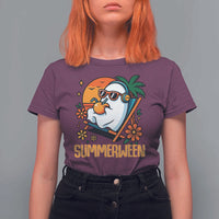 Tropical Summerween Boo Sheet T Shirt For Women Funny Ghost Halloween Summer Beach Vibes - Wonder Print Shop