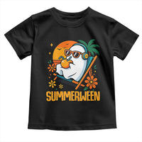 Tropical Summerween Boo Sheet Toddler T Shirt Funny Ghost Halloween Summer Beach Vibes - Wonder Print Shop