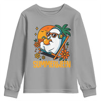 Tropical Summerween Boo Sheet Youth Sweatshirt Funny Ghost Halloween Summer Beach Vibes - Wonder Print Shop