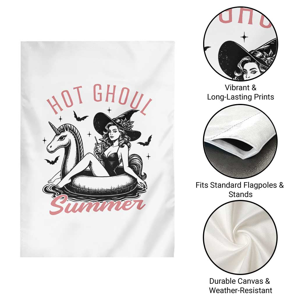Hot Ghoul Summer Garden Flag Retro Pin Up Witch Summerween Summer Beach Halloween Vibes