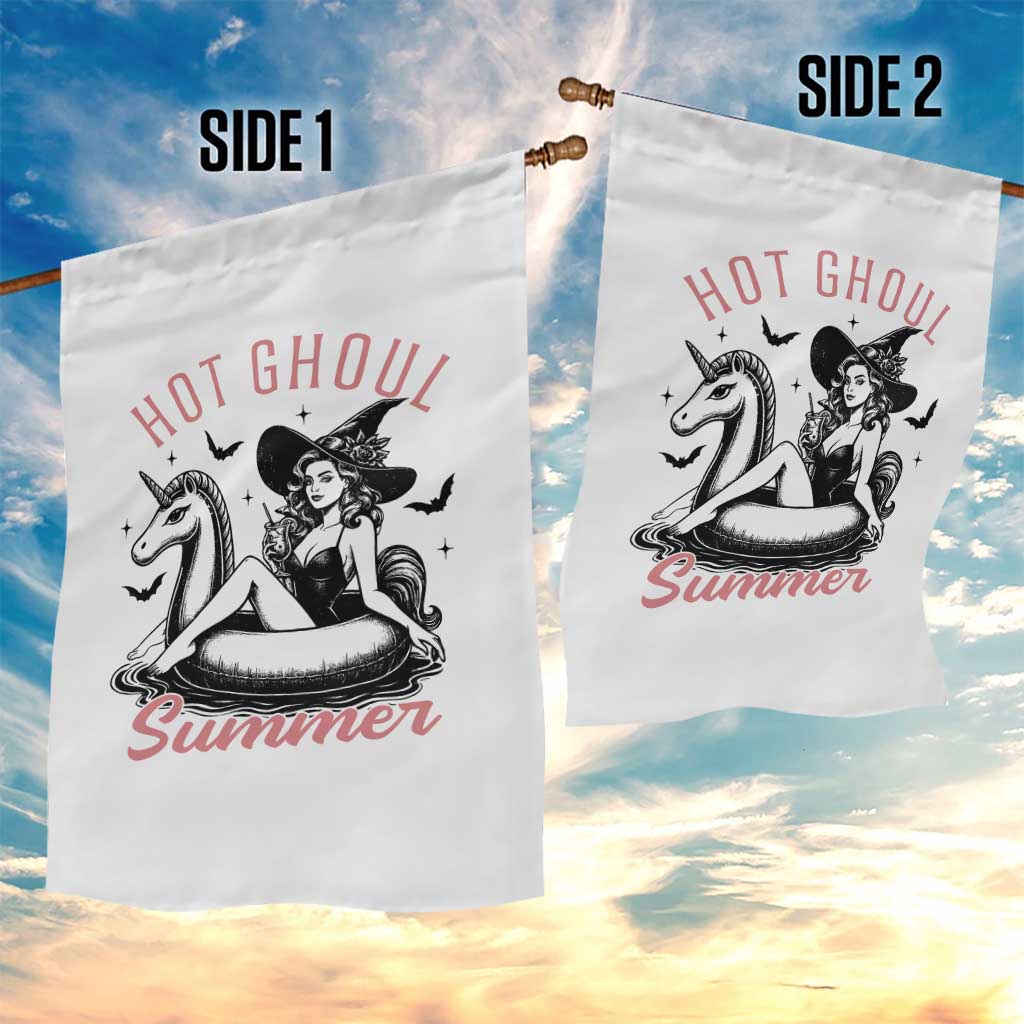 Hot Ghoul Summer Garden Flag Retro Pin Up Witch Summerween Summer Beach Halloween Vibes