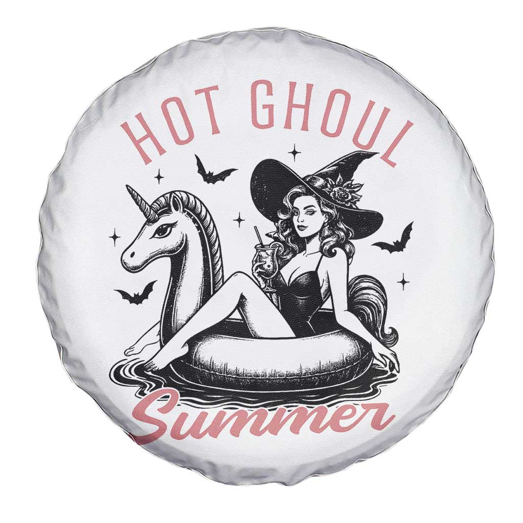 Hot Ghoul Summer Spare Tire Cover Retro Pin Up Witch Summerween Summer Beach Halloween Vibes