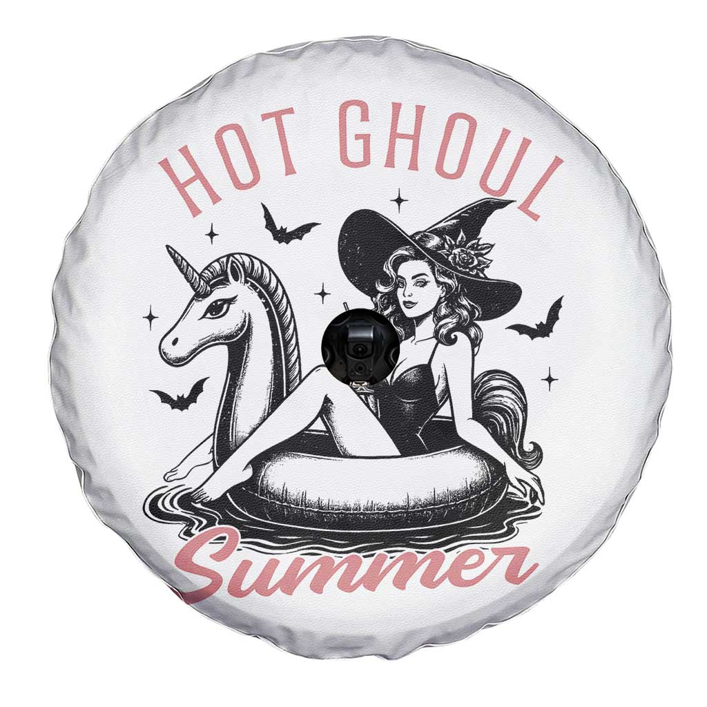Hot Ghoul Summer Spare Tire Cover Retro Pin Up Witch Summerween Summer Beach Halloween Vibes