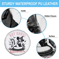 Hot Ghoul Summer Spare Tire Cover Retro Pin Up Witch Summerween Summer Beach Halloween Vibes