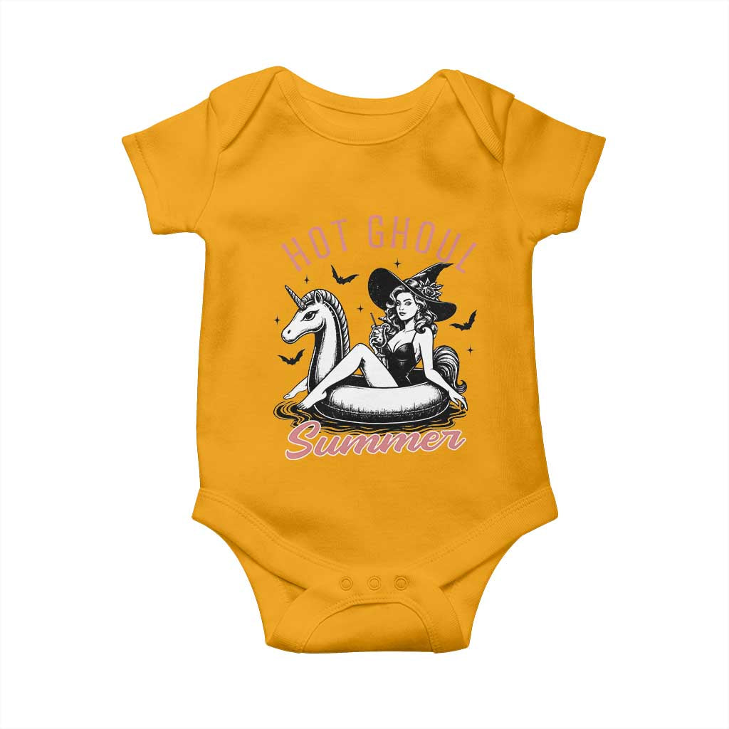 Hot Ghoul Summer Baby Onesie Retro Pin Up Witch Summerween Summer Beach Halloween Vibes