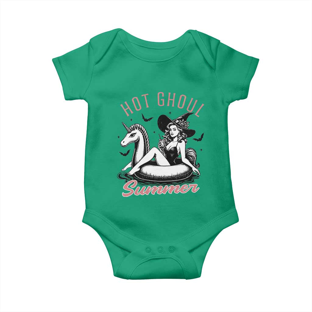 Hot Ghoul Summer Baby Onesie Retro Pin Up Witch Summerween Summer Beach Halloween Vibes