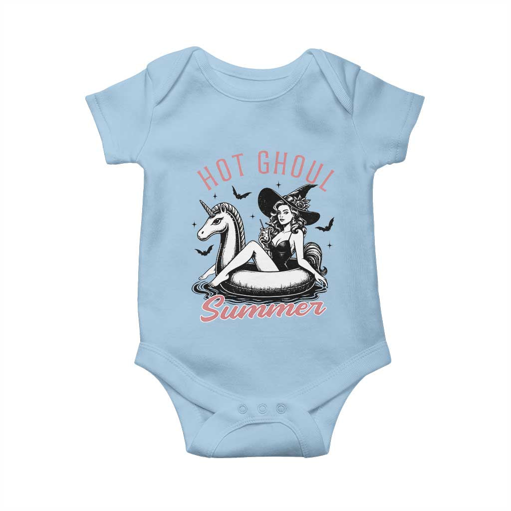 Hot Ghoul Summer Baby Onesie Retro Pin Up Witch Summerween Summer Beach Halloween Vibes