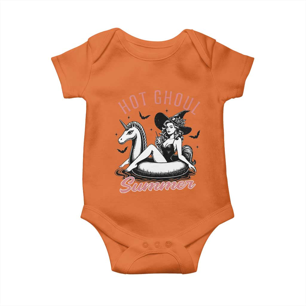 Hot Ghoul Summer Baby Onesie Retro Pin Up Witch Summerween Summer Beach Halloween Vibes