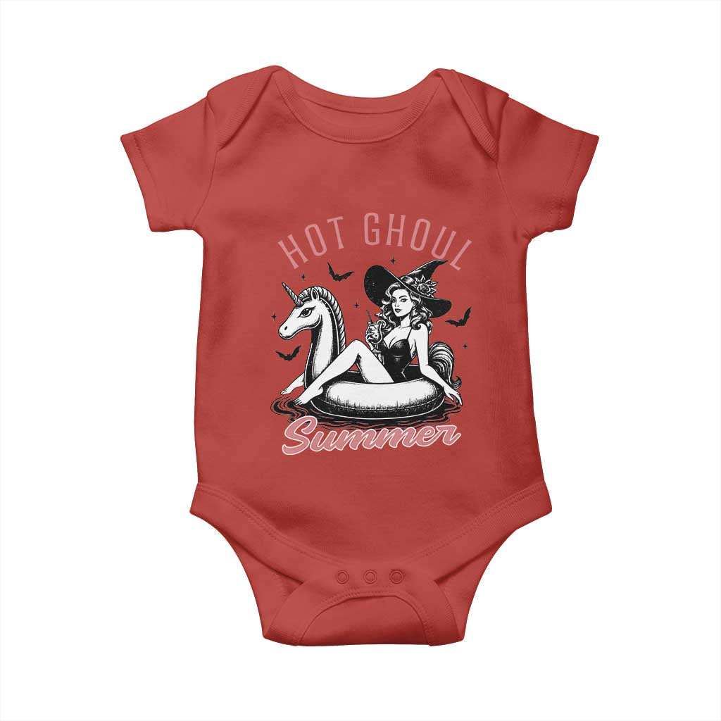 Hot Ghoul Summer Baby Onesie Retro Pin Up Witch Summerween Summer Beach Halloween Vibes
