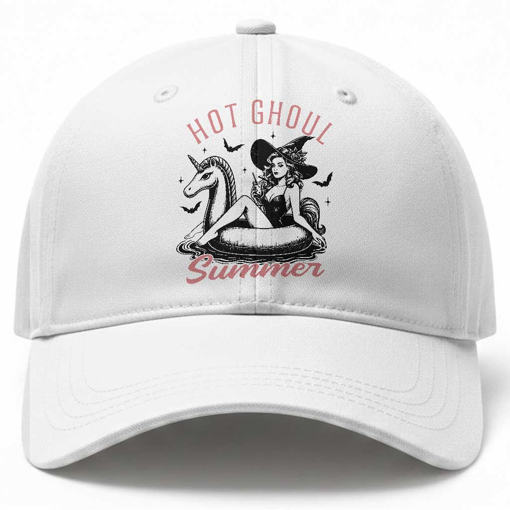 Hot Ghoul Summer Baseball Cap Retro Pin Up Witch Summerween Summer Beach Halloween Vibes