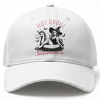 Hot Ghoul Summer Baseball Cap Retro Pin Up Witch Summerween Summer Beach Halloween Vibes