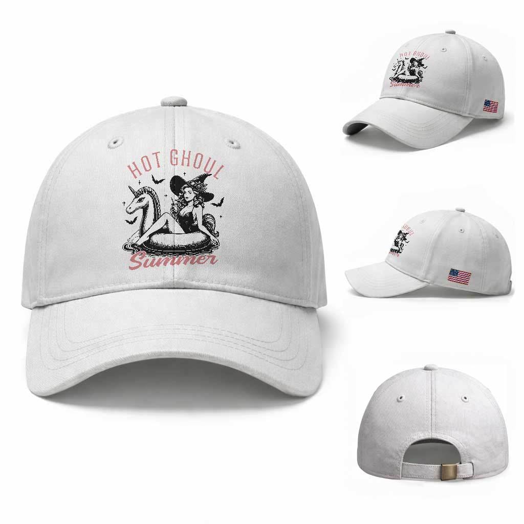 Hot Ghoul Summer Baseball Cap Retro Pin Up Witch Summerween Summer Beach Halloween Vibes