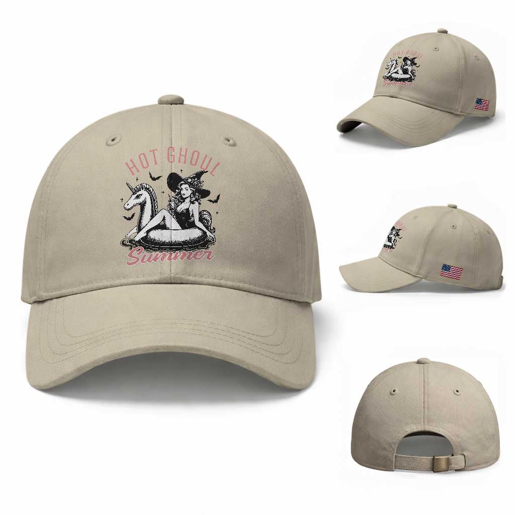 Hot Ghoul Summer Baseball Cap Retro Pin Up Witch Summerween Summer Beach Halloween Vibes