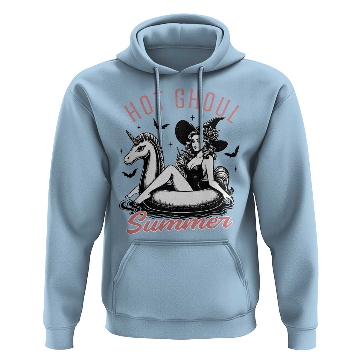 Hot Ghoul Summer Hoodie Retro Pin Up Witch Summerween Summer Beach Halloween Vibes