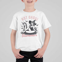 Hot Ghoul Summer T Shirt For Kid Retro Pin Up Witch Summerween Summer Beach Halloween Vibes