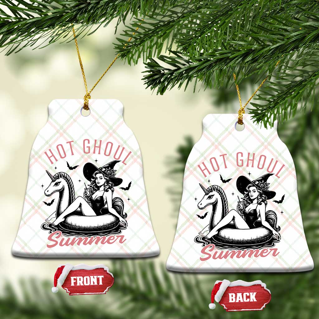 Hot Ghoul Summer Ceramic Ornament Retro Pin Up Witch Summerween Summer Beach Halloween Vibes