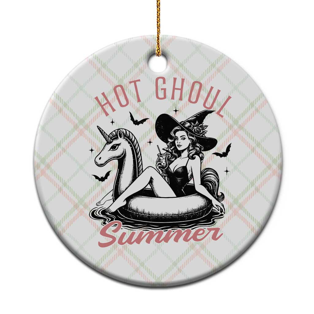 Hot Ghoul Summer Ceramic Ornament Retro Pin Up Witch Summerween Summer Beach Halloween Vibes