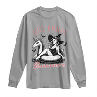 Hot Ghoul Summer Long Sleeve Shirt Retro Pin Up Witch Summerween Summer Beach Halloween Vibes