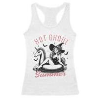 Hot Ghoul Summer Racerback Tank Top Retro Pin Up Witch Summerween Summer Beach Halloween Vibes