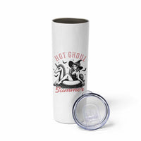 Hot Ghoul Summer Skinny Tumbler Retro Pin Up Witch Summerween Summer Beach Halloween Vibes