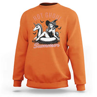 Hot Ghoul Summer Sweatshirt Retro Pin Up Witch Summerween Summer Beach Halloween Vibes