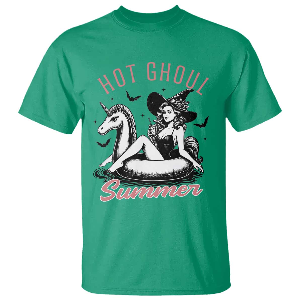 Hot Ghoul Summer T Shirt Retro Pin Up Witch Summerween Summer Beach Halloween Vibes