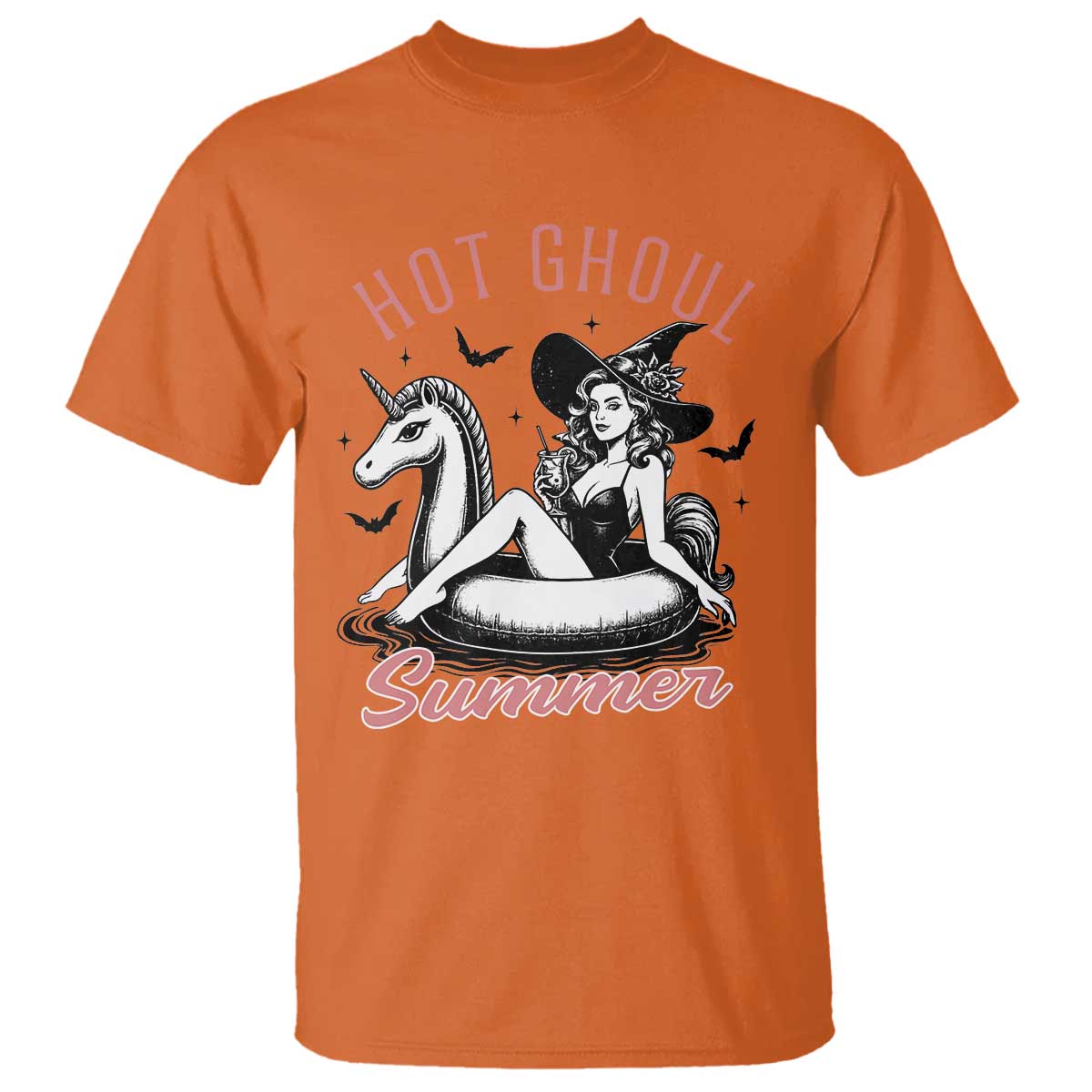 Hot Ghoul Summer T Shirt Retro Pin Up Witch Summerween Summer Beach Halloween Vibes