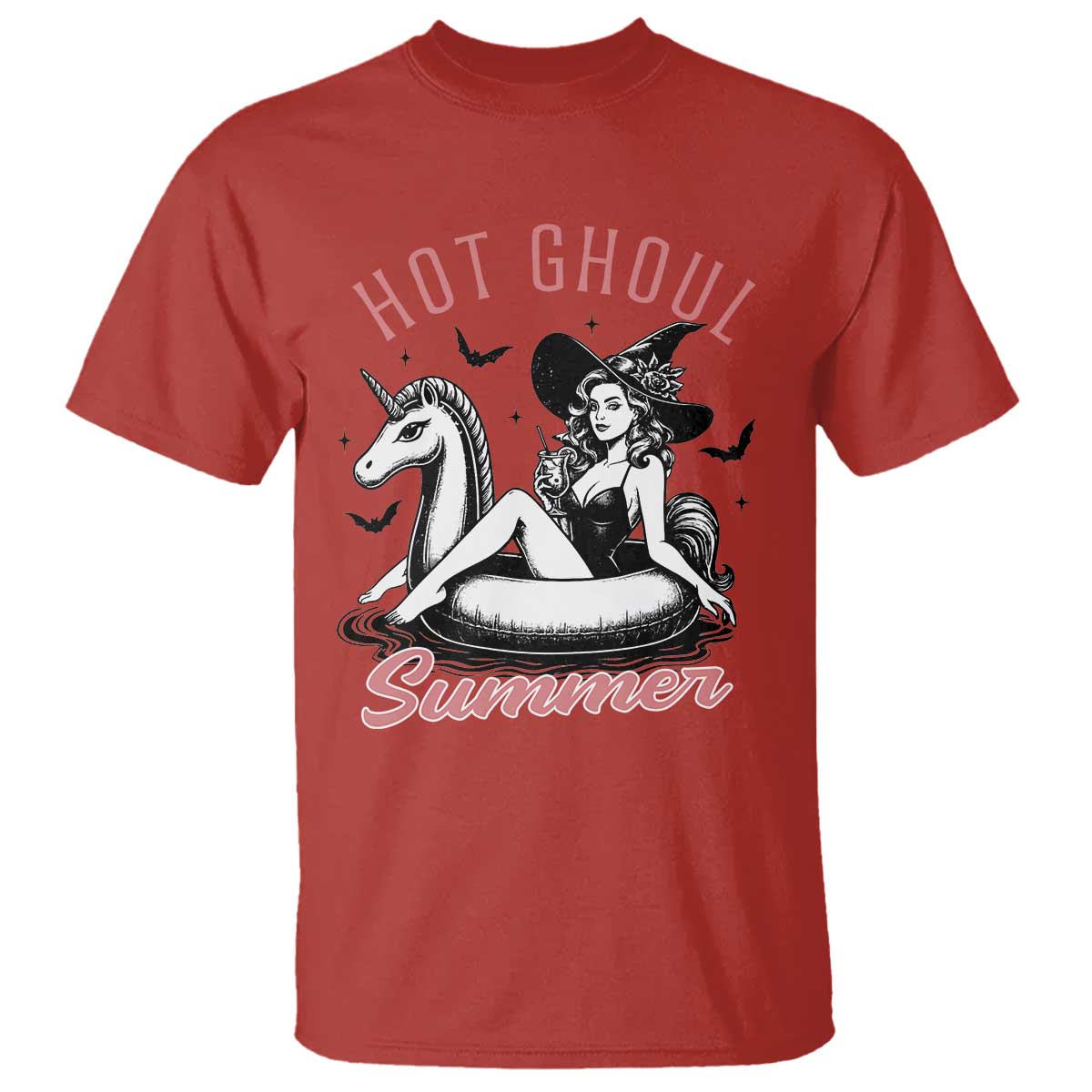 Hot Ghoul Summer T Shirt Retro Pin Up Witch Summerween Summer Beach Halloween Vibes