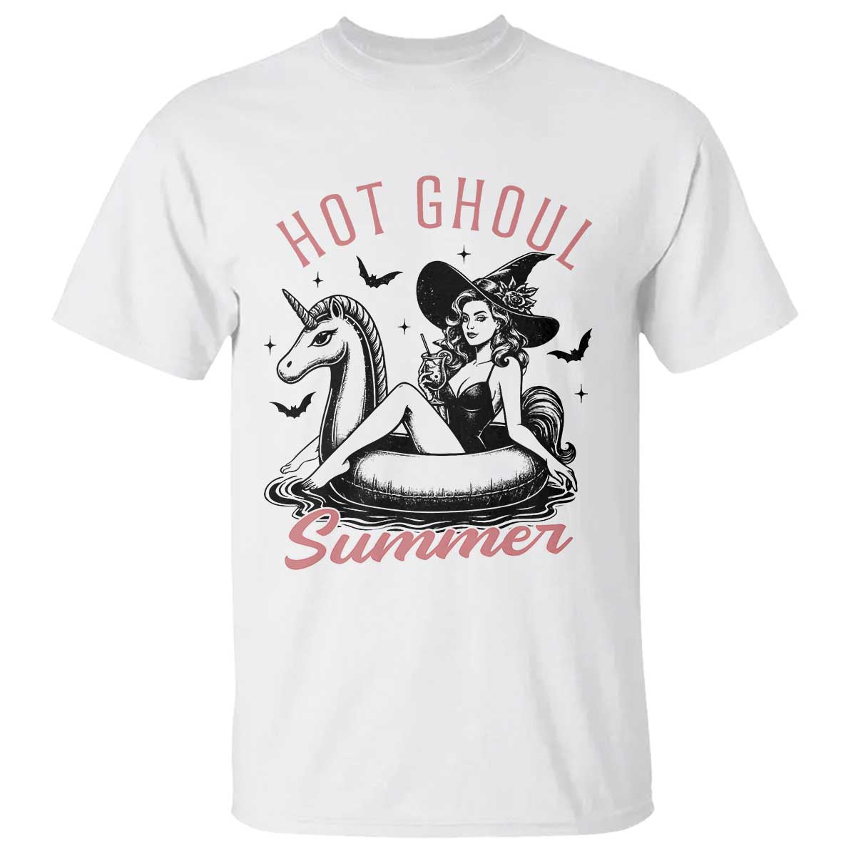 Hot Ghoul Summer T Shirt Retro Pin Up Witch Summerween Summer Beach Halloween Vibes