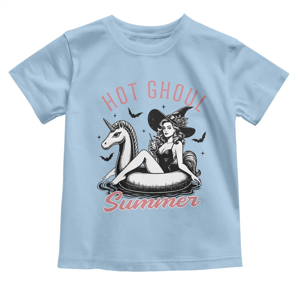 Hot Ghoul Summer Toddler T Shirt Retro Pin Up Witch Summerween Summer Beach Halloween Vibes