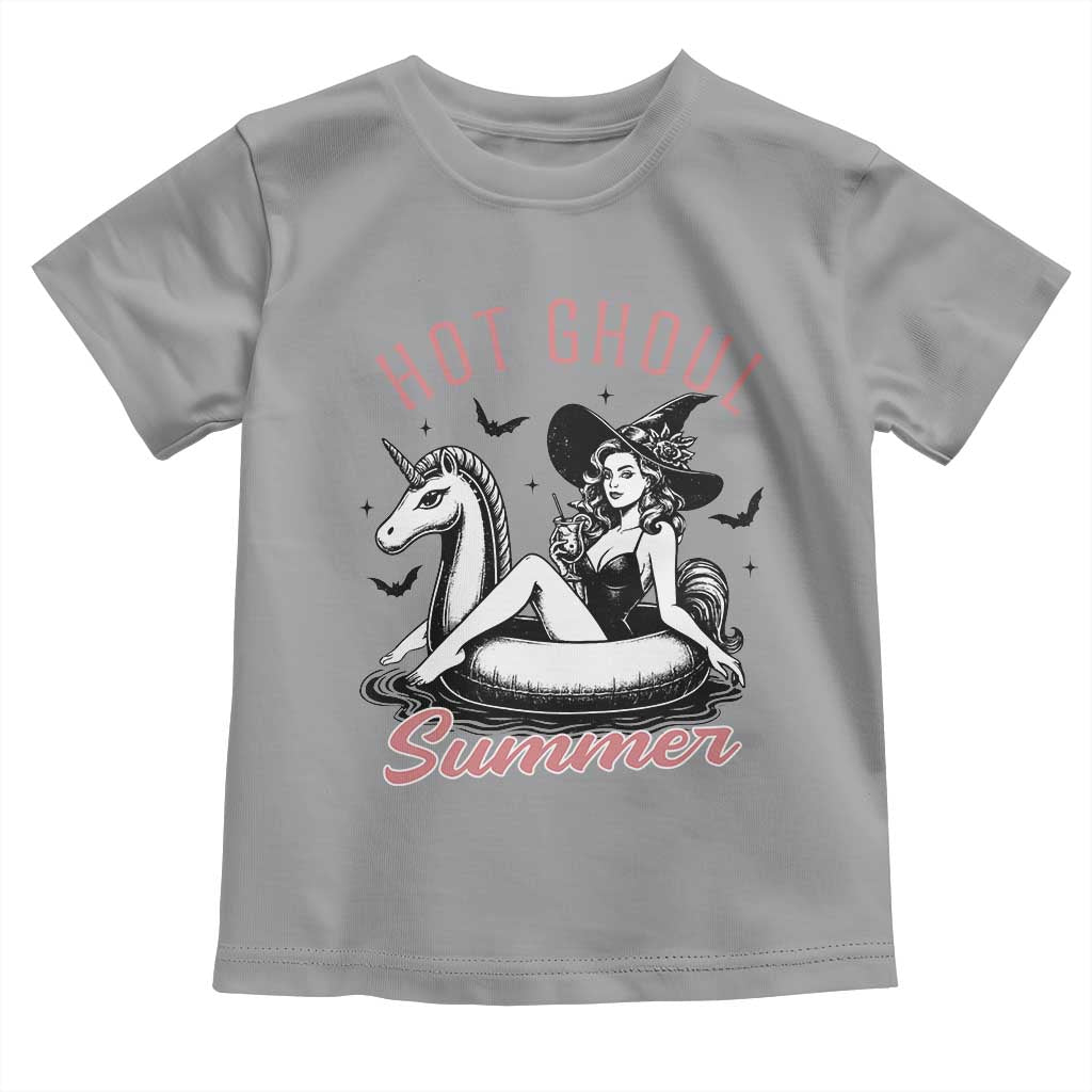 Hot Ghoul Summer Toddler T Shirt Retro Pin Up Witch Summerween Summer Beach Halloween Vibes
