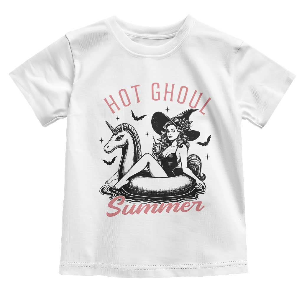 Hot Ghoul Summer Toddler T Shirt Retro Pin Up Witch Summerween Summer Beach Halloween Vibes