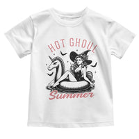 Hot Ghoul Summer Toddler T Shirt Retro Pin Up Witch Summerween Summer Beach Halloween Vibes